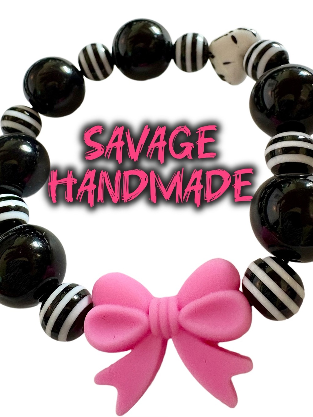 Sugar + Spice - Handmade Stretch Bead Bracelet